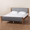 Baxton Studio Powers Mid-Century Modern Grey Fabric and Ash Walnut Finished Wood King Size Platform Bed 236-12780-ZORO - alternate 3